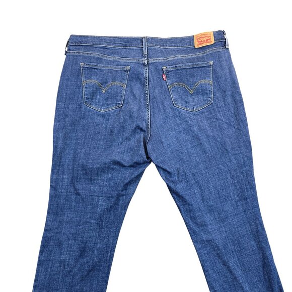 Levi’s Jeans Womens 20W Blue Classic Straight Plus Size Stretch Denim Mid Rise - Picture 13 of 15